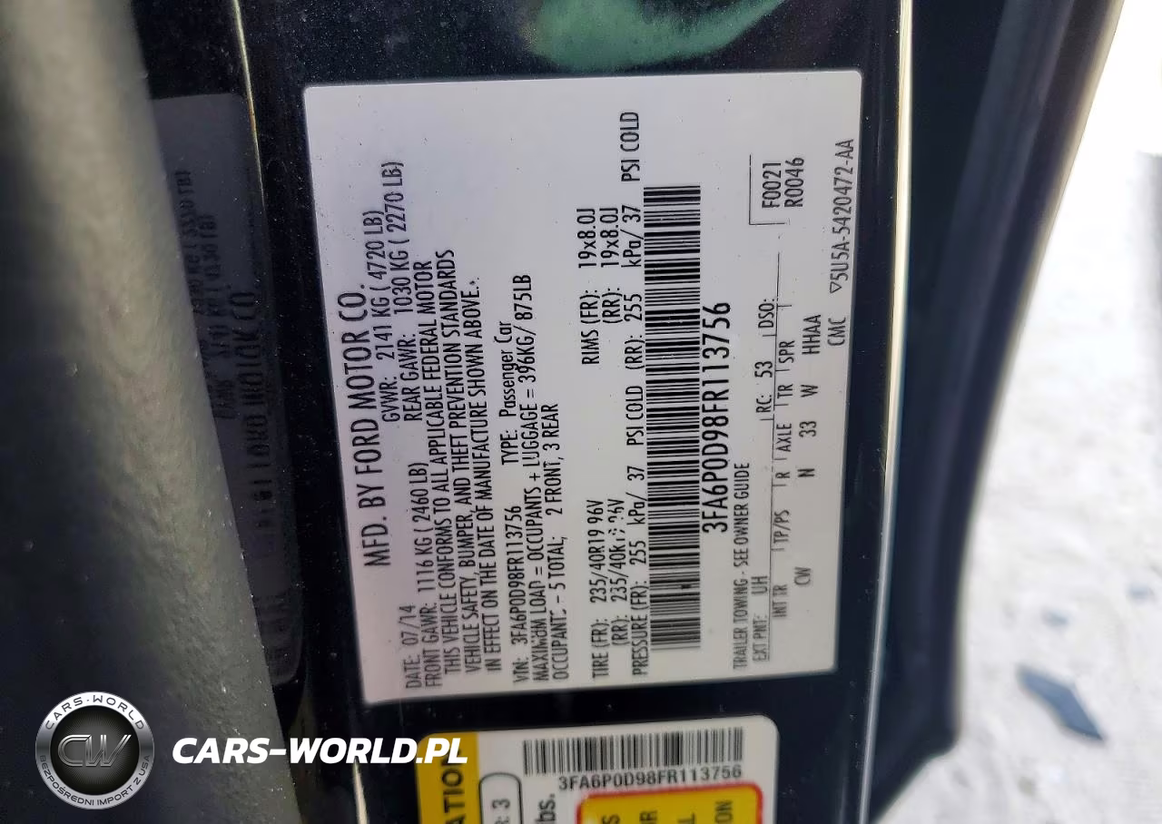 2015 Ford Fusion Titanium VIN:3FA6P0D98FR113756 - 12