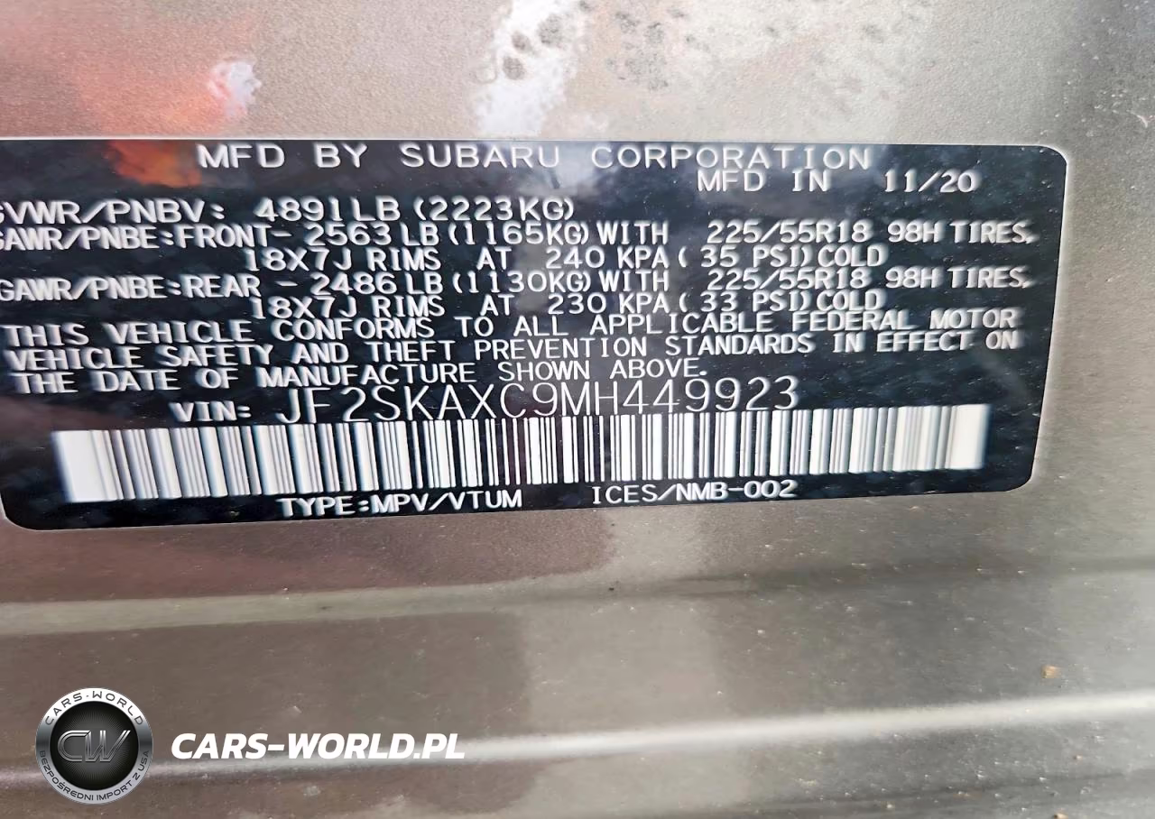 2021 Subaru Forester Touring VIN:JF2SKAXC9MH449923 - 13
