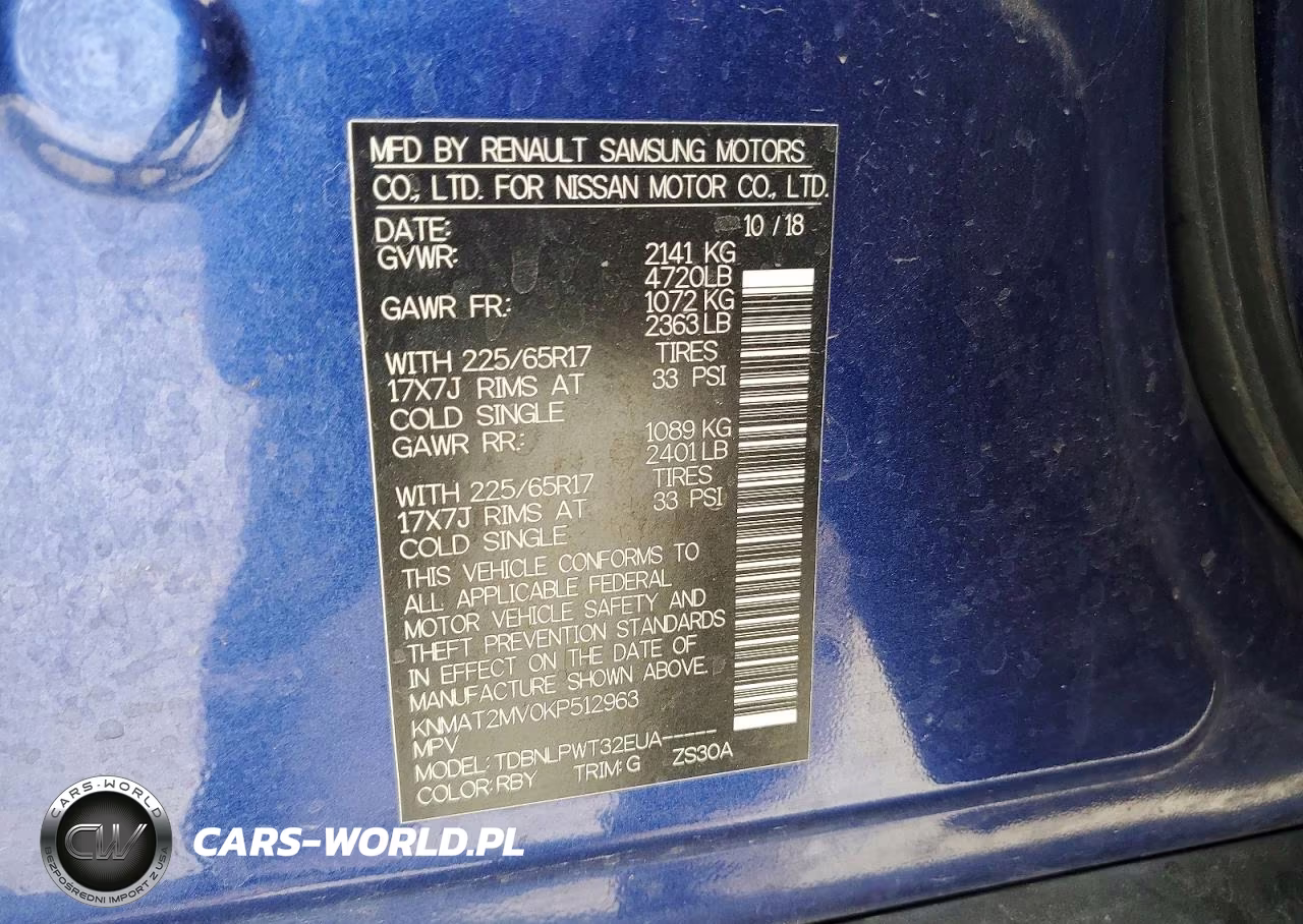2019 Nissan Rogue S VIN:KNMAT2MV0KP512963 - 13