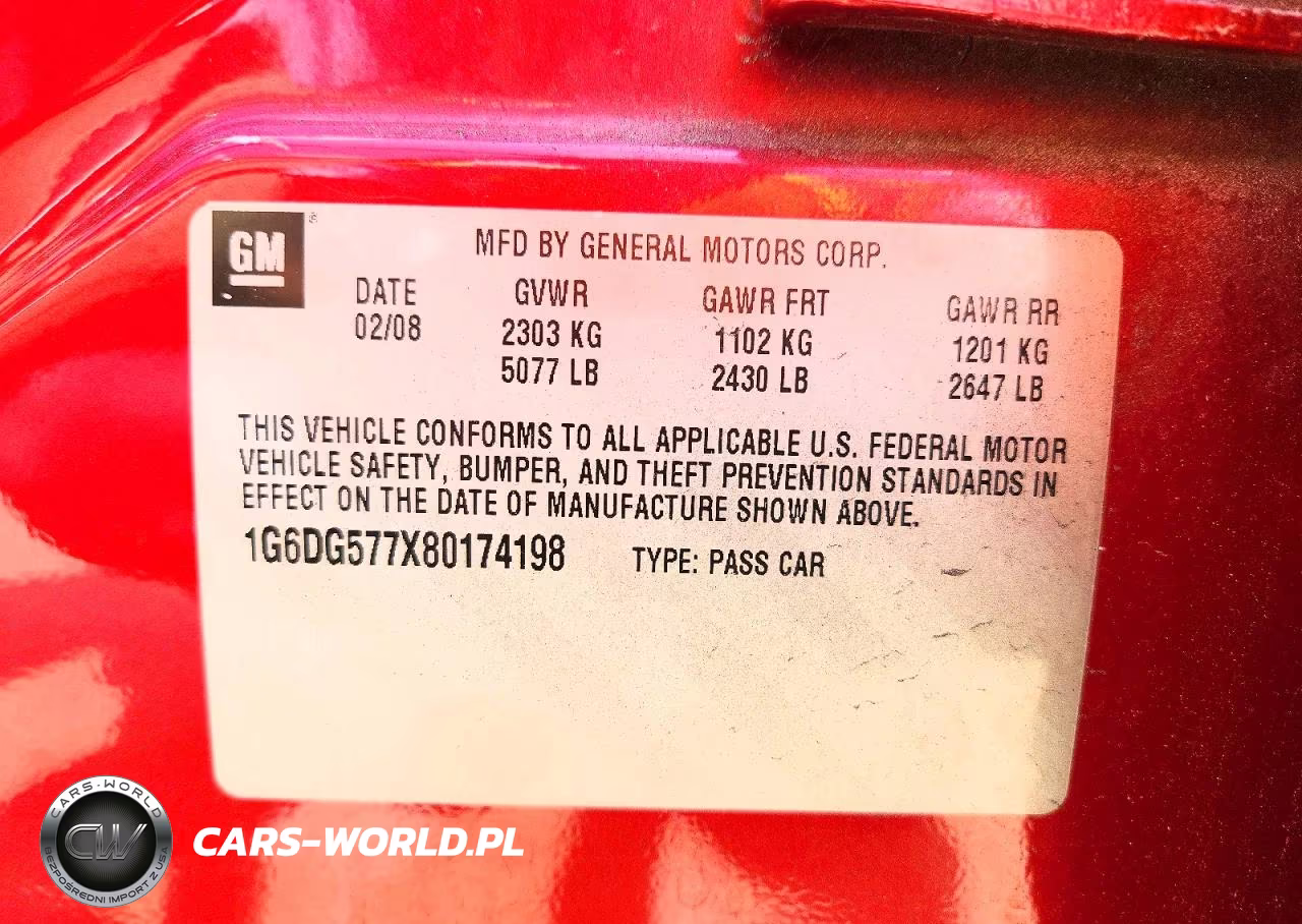 2008 Cadillac Cts VIN:1G6DG577X80174198 - 13