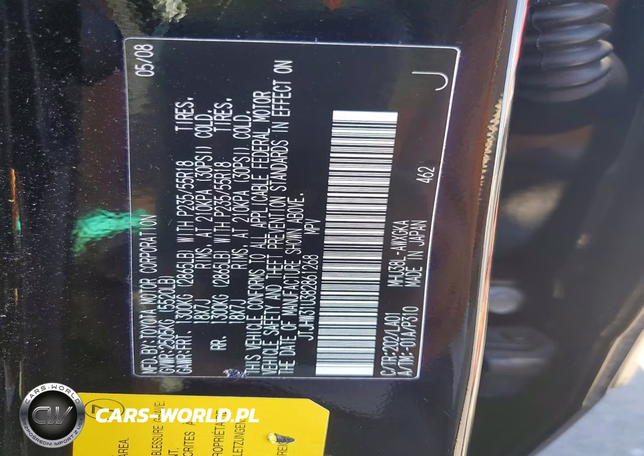2008 Lexus Rx 400H VIN:JTJHW31U382861268 - 13