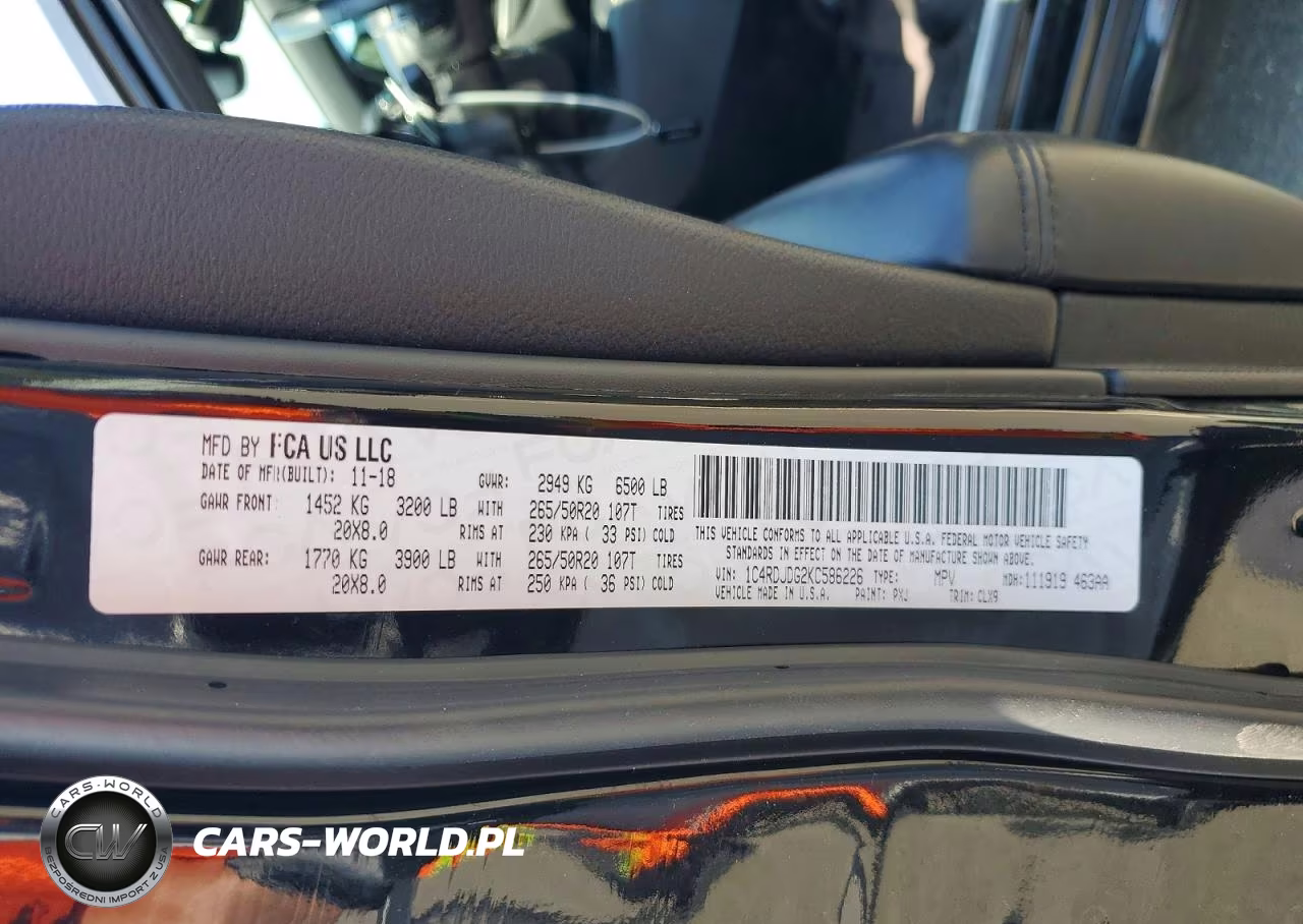 2019 Dodge Durango Gt VIN:1C4RDJDG2KC586226 - 13
