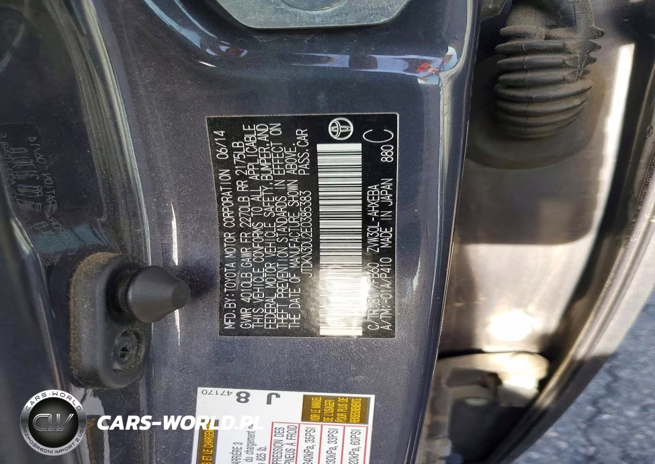 2014 Toyota Prius Two VIN:JTDKN3DU2E0385383 - 13