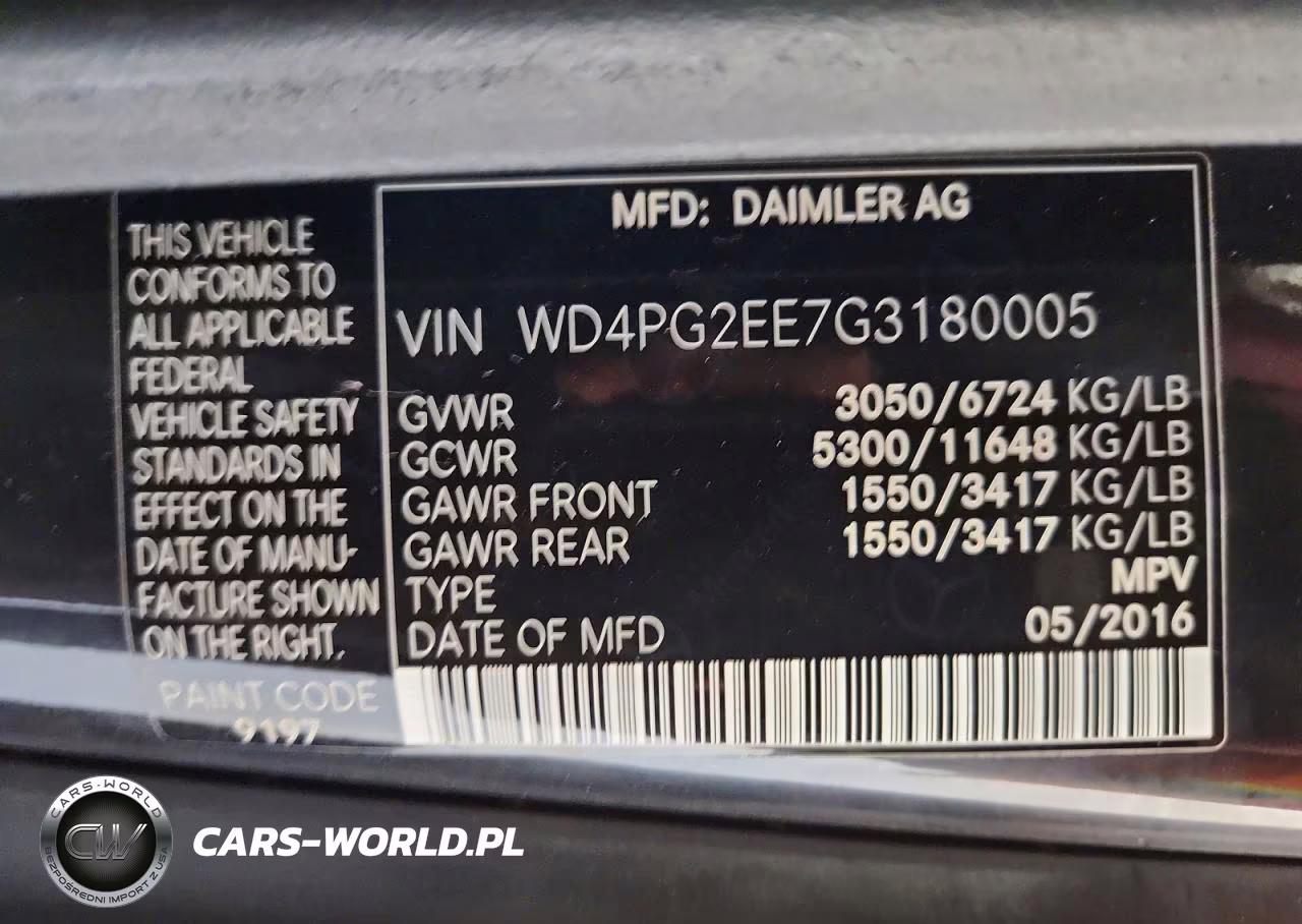 2016 Mercedes-Benz Metris VIN:WD4PG2EE7G3180005 - 13