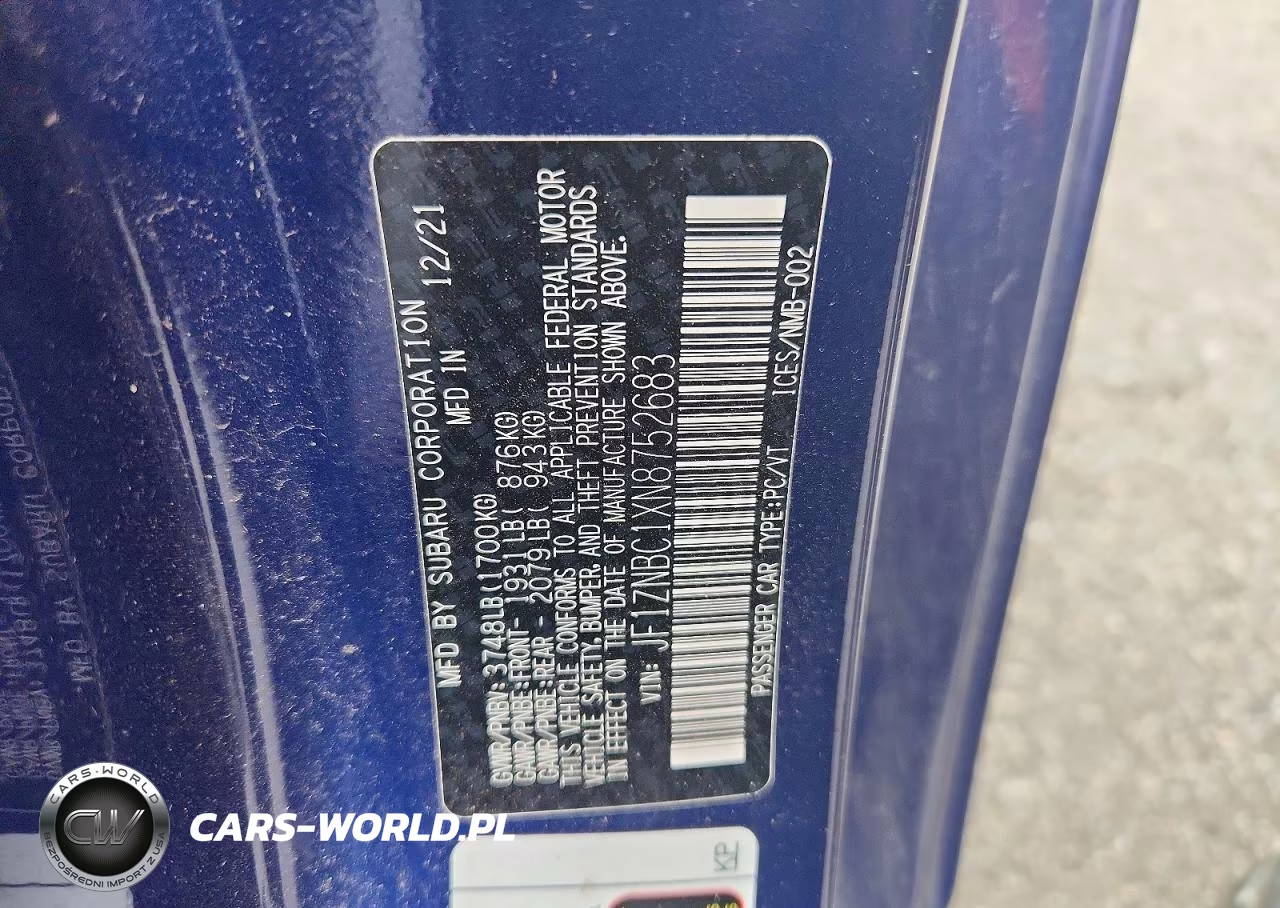 2022 Toyota Gr86 Base VIN:JF1ZNBC1XN8752683 - 12