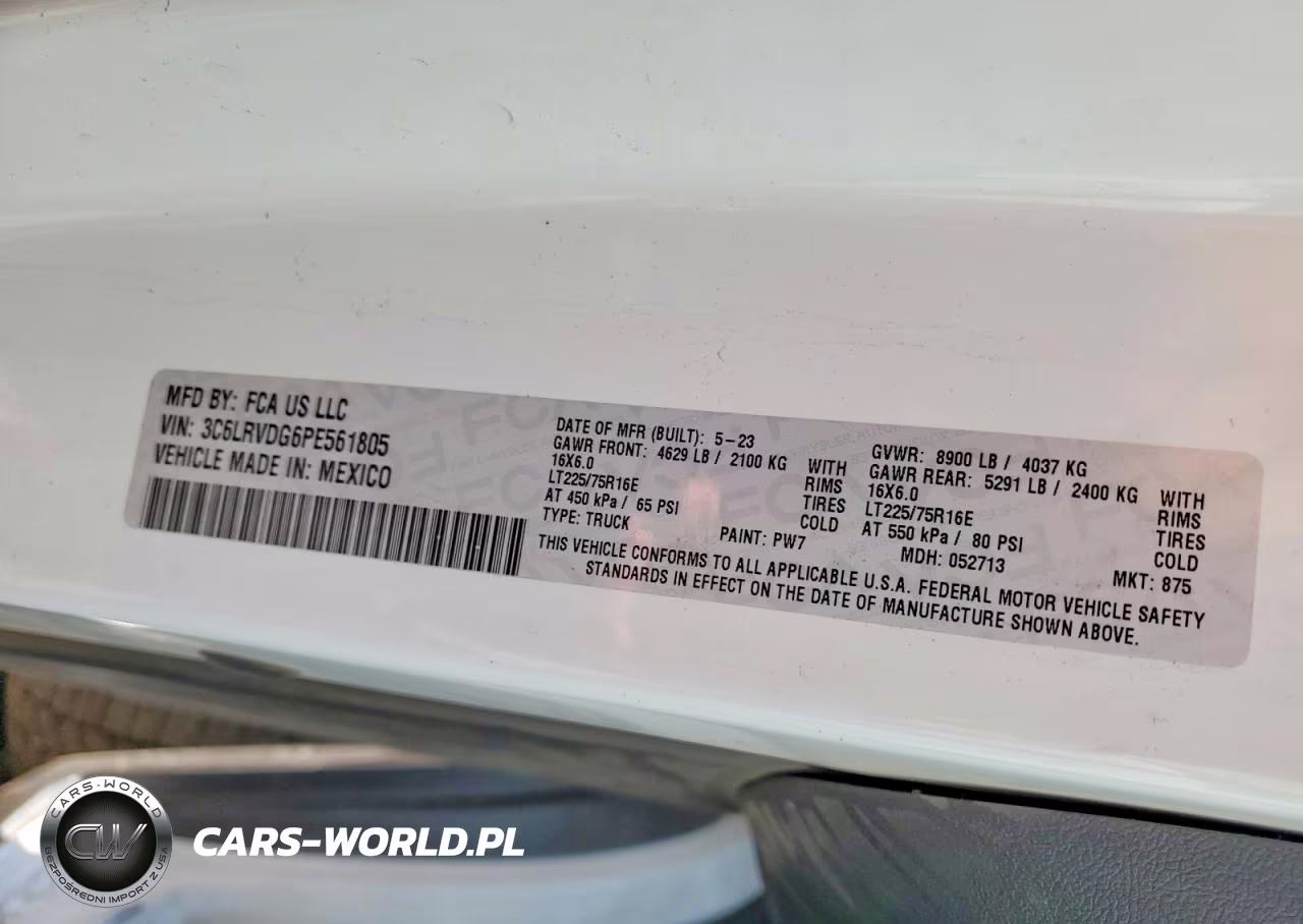 2023 Ram Promaster 2500 Delivery Van VIN:3C6LRVDG6PE561805 - 14