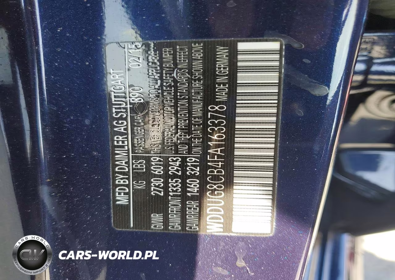 2015 Mercedes-Benz S 550 VIN:WDDUG8CB4FA163378 - 13