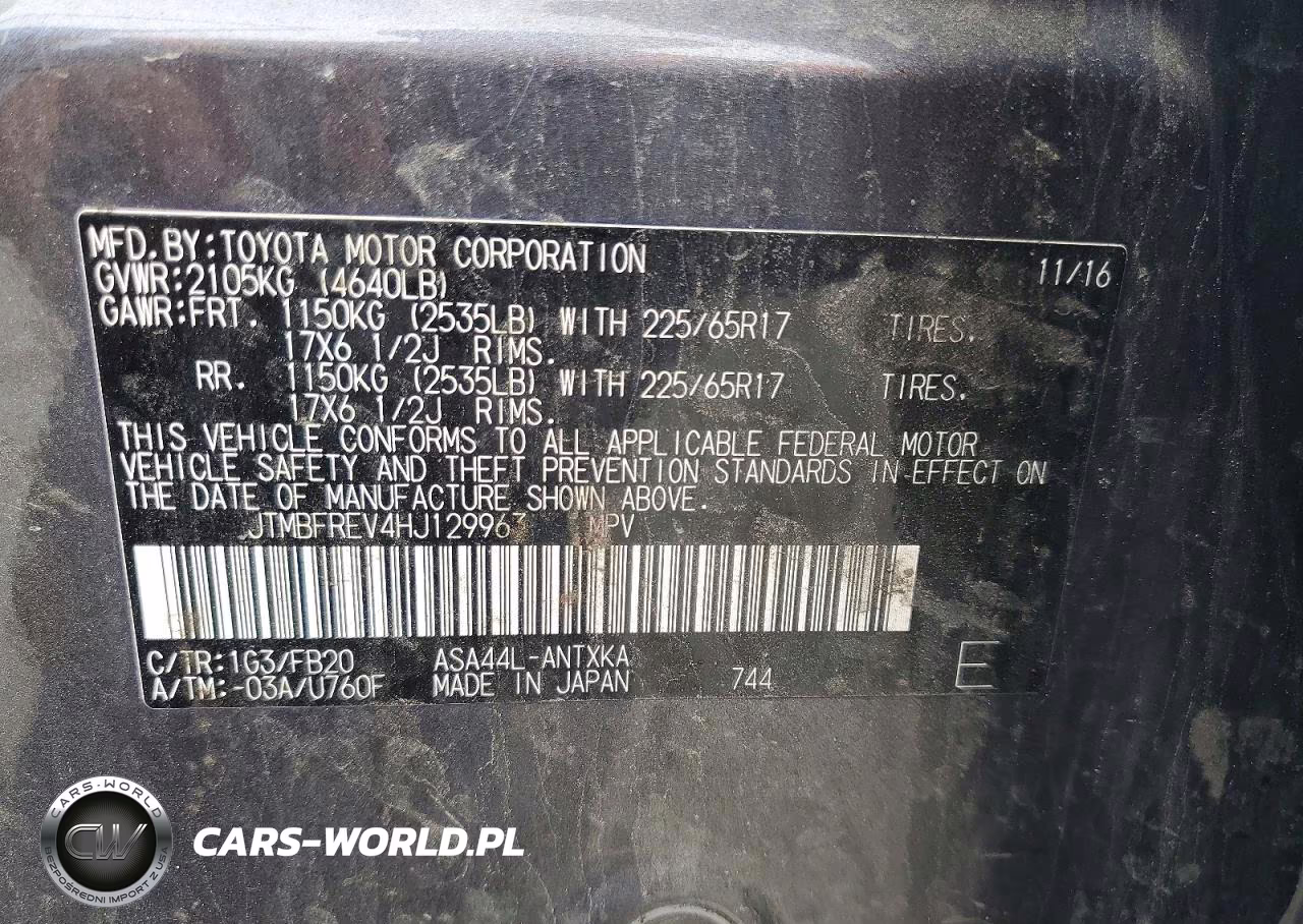 2017 Toyota Rav4 Le VIN:JTMBFREV4HJ129963 - 12