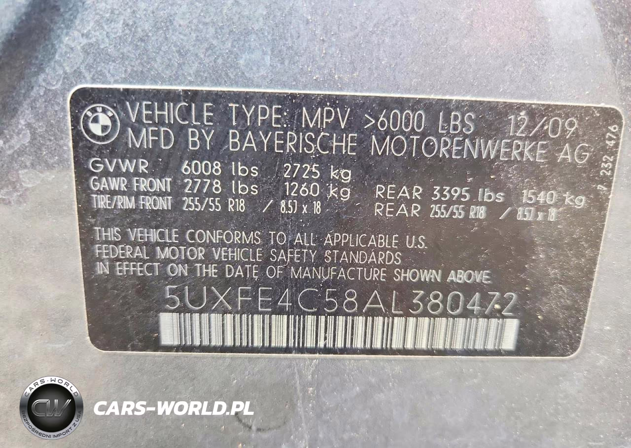 2010 BMW X5 xDrive30I VIN:5UXFE4C58AL380472 - 13
