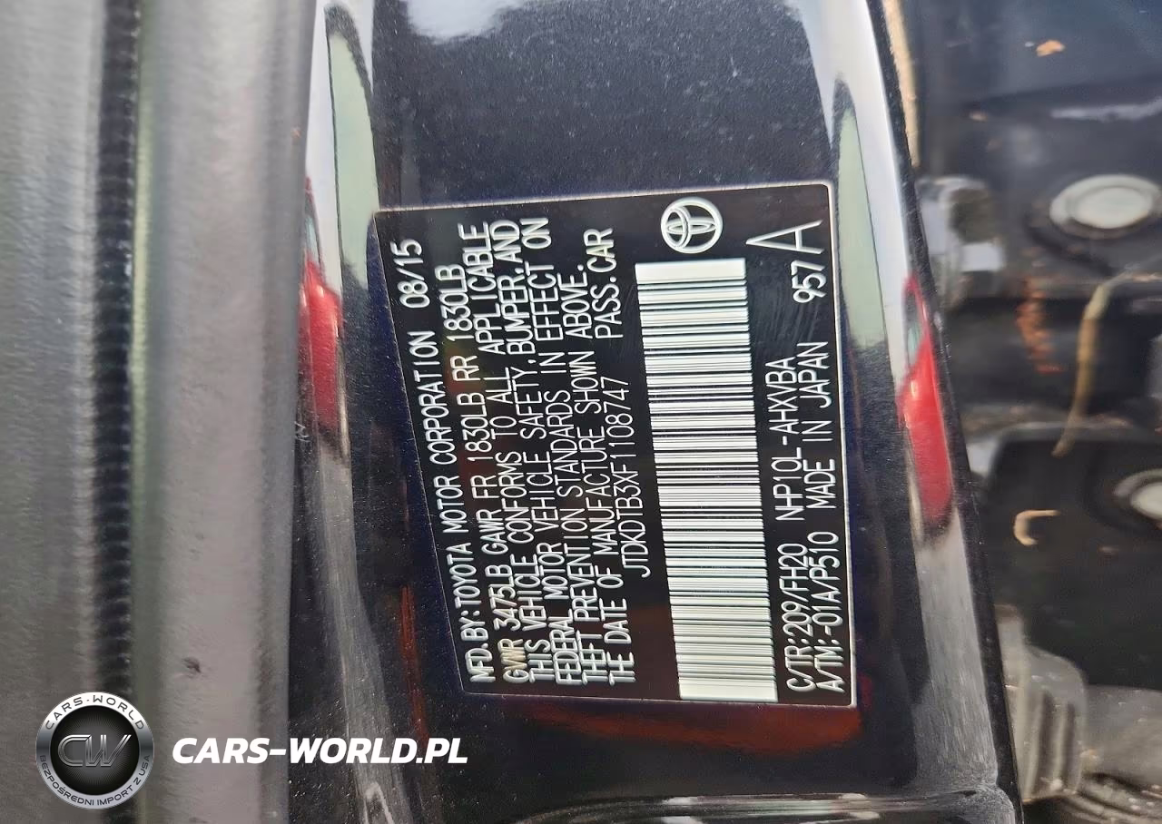 2015 Toyota Prius C One VIN:JTDKDTB3XF1108747 - 12