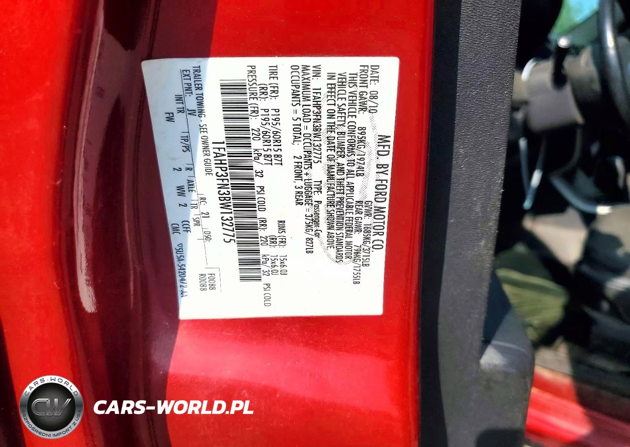 2011 Ford Focus Se VIN:1FAHP3FN3BW132775 - 12
