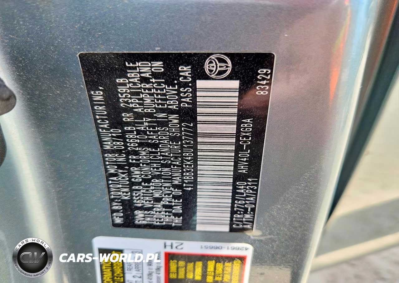 2011 Toyota Camry Hybrid VIN:4T1BB3EK4BU137772 - 12