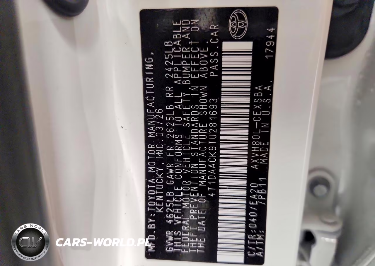 2026 Toyota Camry Se VIN:4T1DAACK9TU281693 - 13