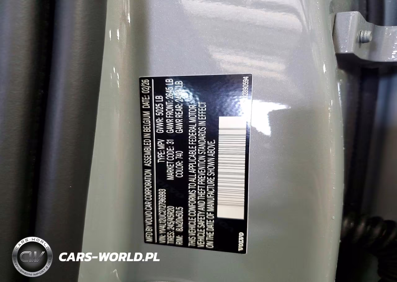 2026 Volvo Xc40 Plus VIN:YV4L12UC2T2796993 - 13