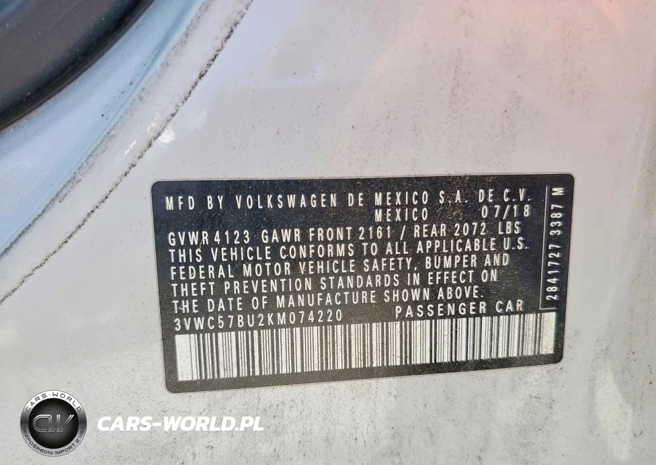 2019 Volkswagen Jetta S VIN:3VWC57BU2KM074220 - 12