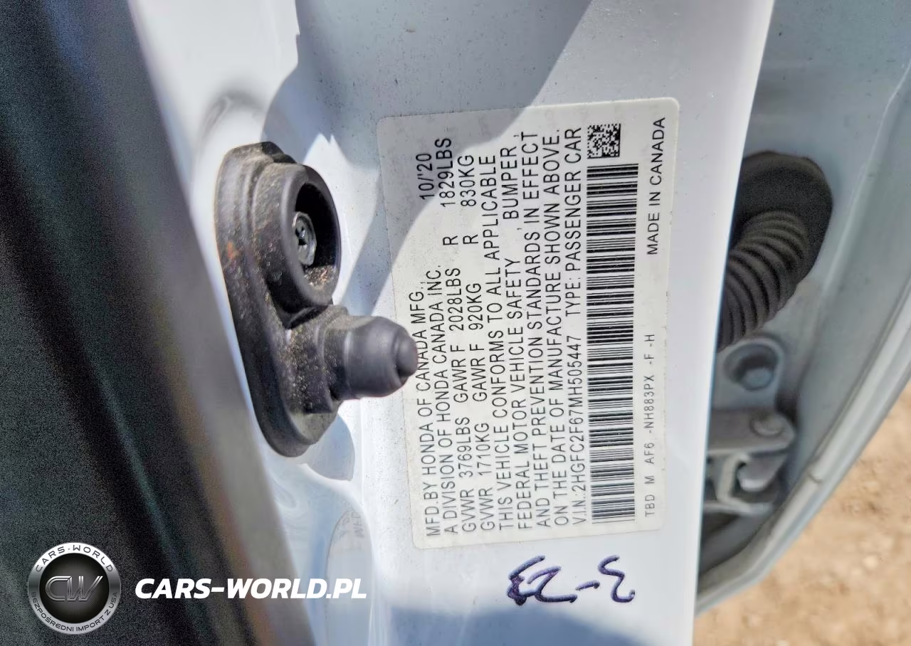 2021 Honda Civic Lx VIN:2HGFC2F67MH505447 - 12
