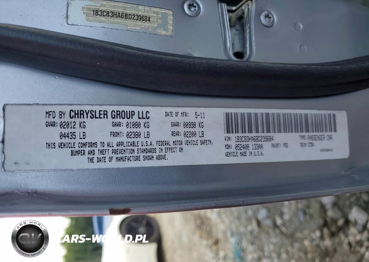 2011 Dodge Caliber Mainstreet VIN:1B3CB3HA6BD239684 - 13