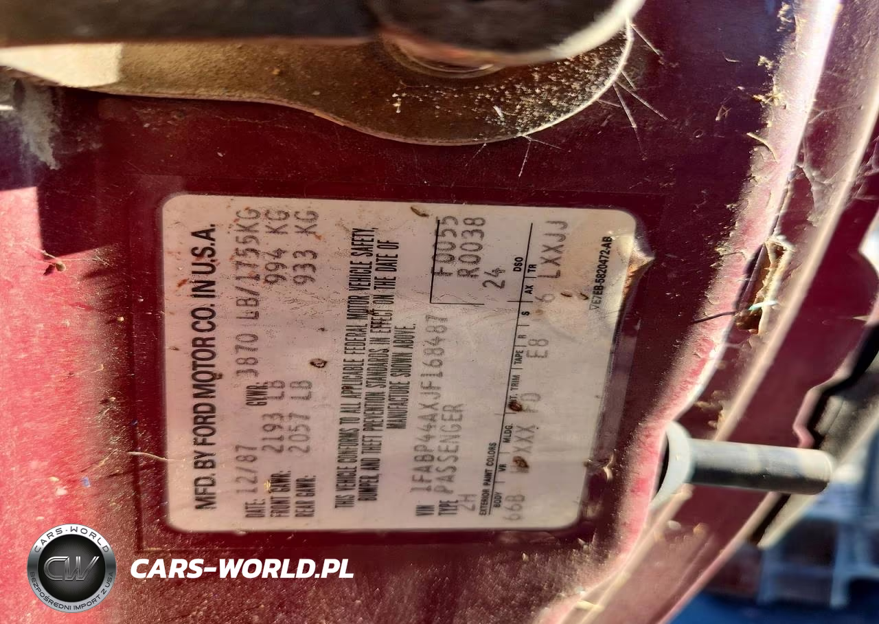 1988 Ford Mustang Lx VIN:1FABP44AXJF168487 - 13