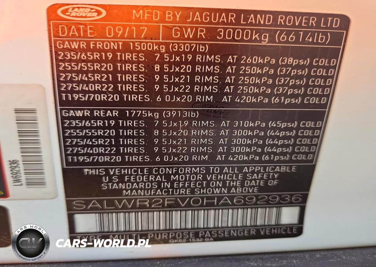 2017 Land Rover Range Rover Sport Hse VIN:SALWR2FV0HA692936 - 12