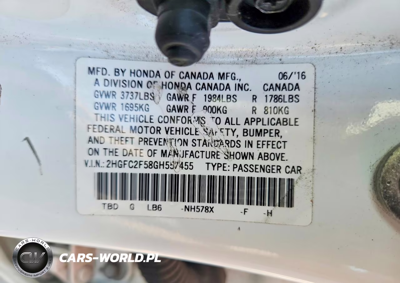 2016 Honda Civic Lx VIN:2HGFC2F58GH557455 - 12