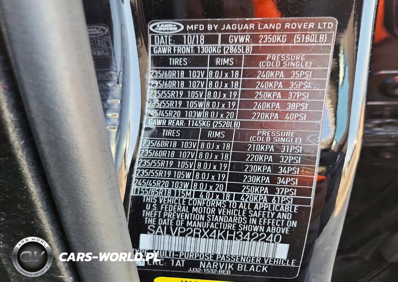 2019 Land Rover Range Rover Evoque Se VIN:SALVP2RX4KH342240 - 13