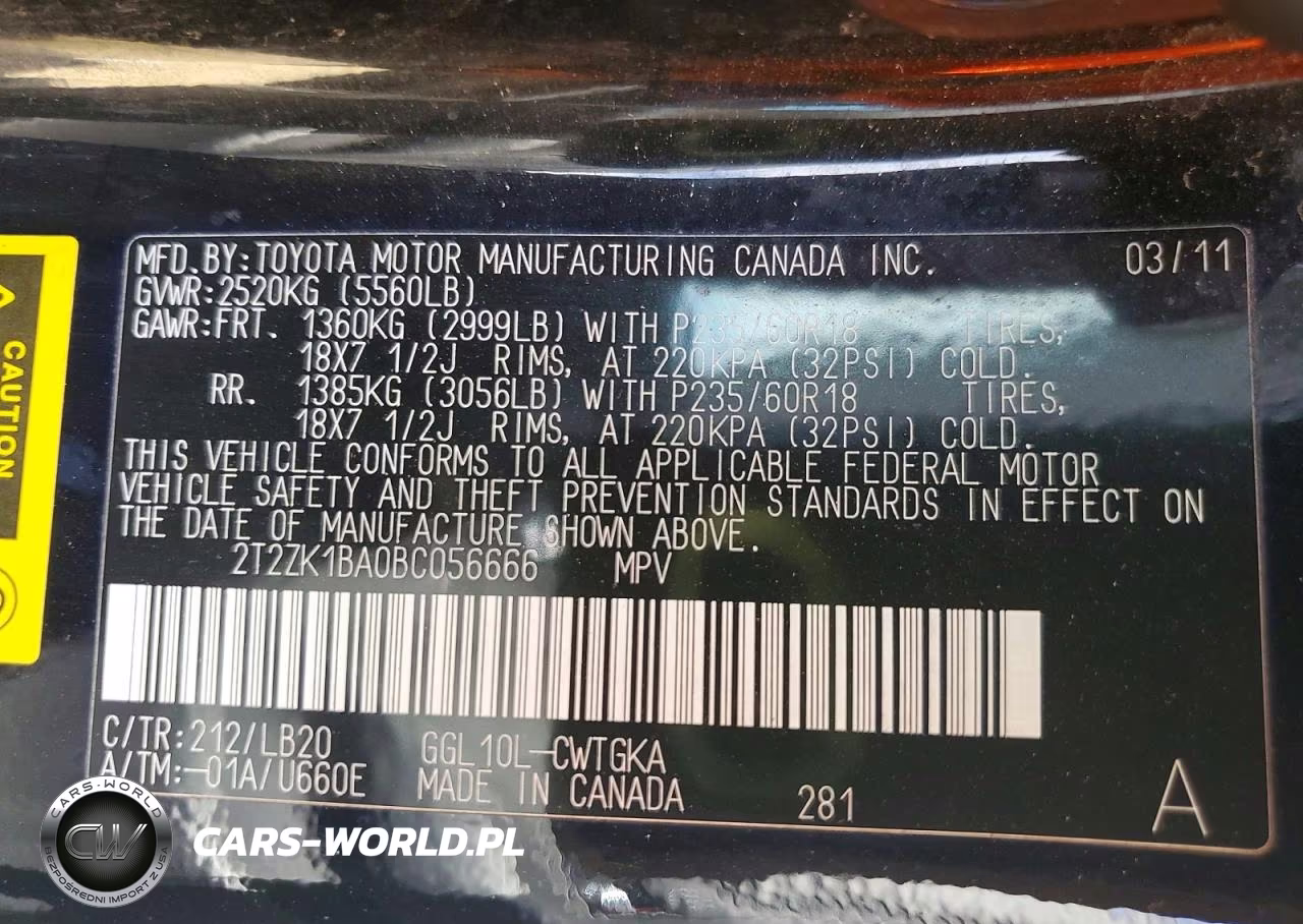 2011 Lexus Rx 350 VIN:2T2ZK1BA0BC056666 - 13