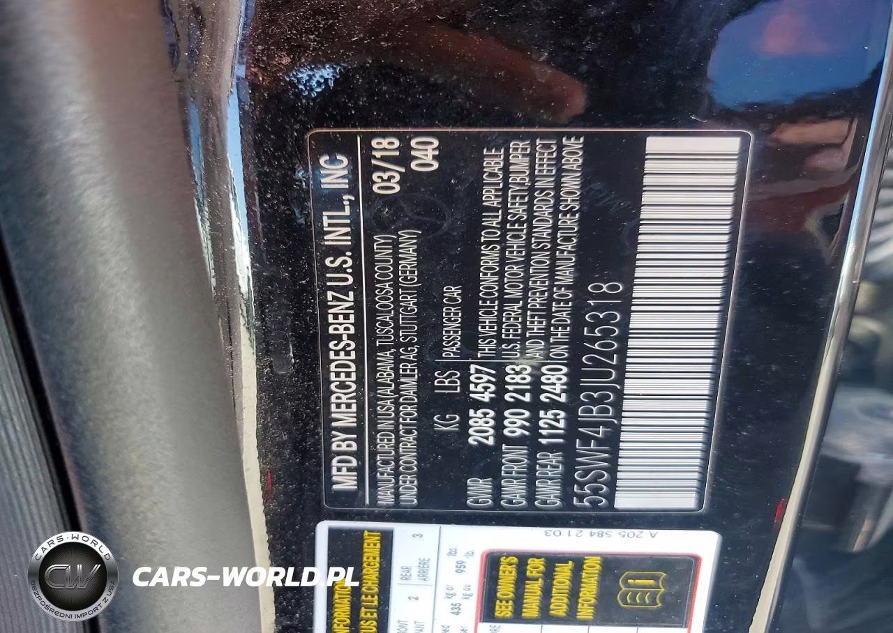 2018 Mercedes-Benz C 300 VIN:55SWF4JB3JU265318 - 12