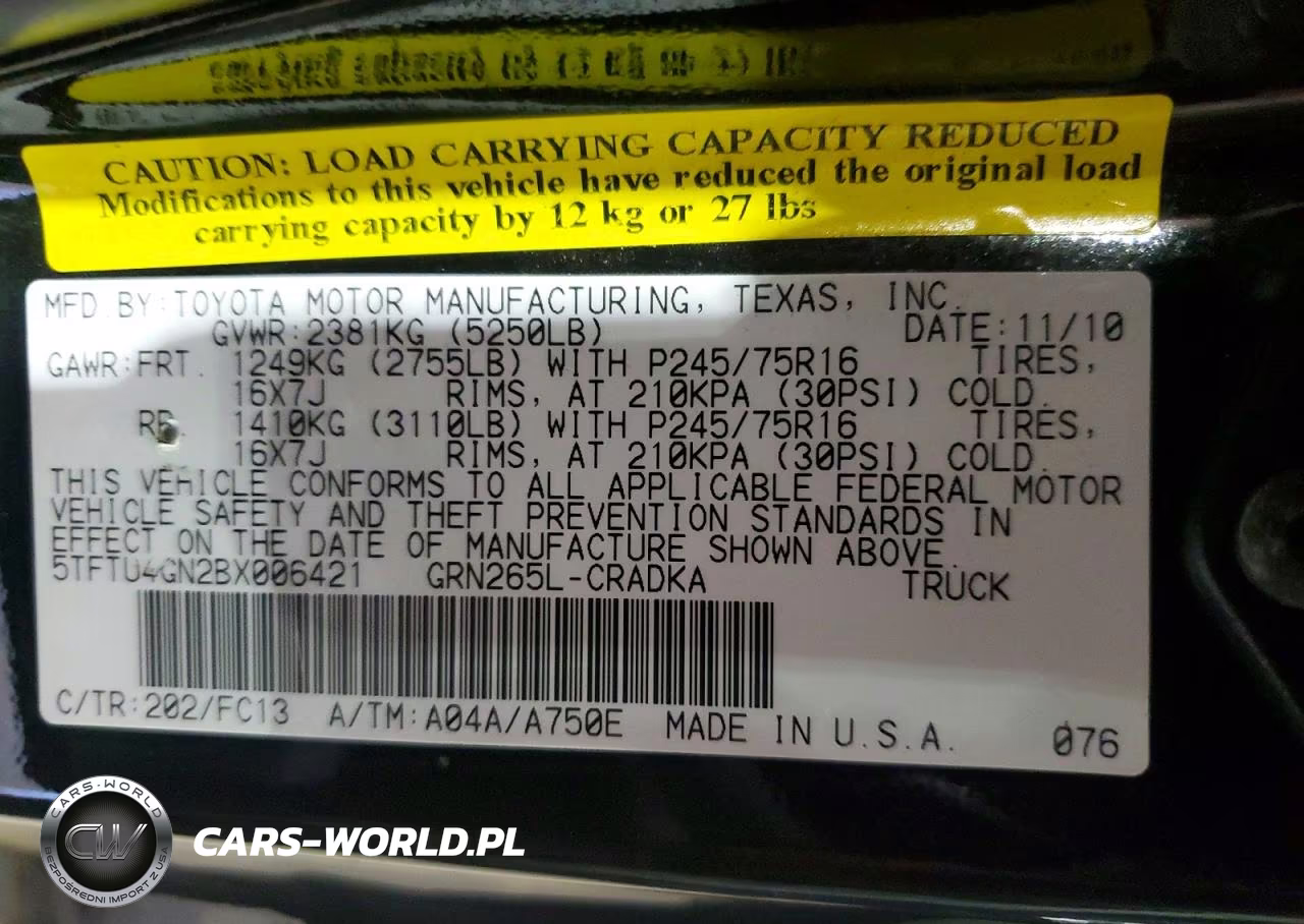 2011 Toyota Tacoma Prerunner Access Cab VIN:5TFTU4GN2BX006421 - 12