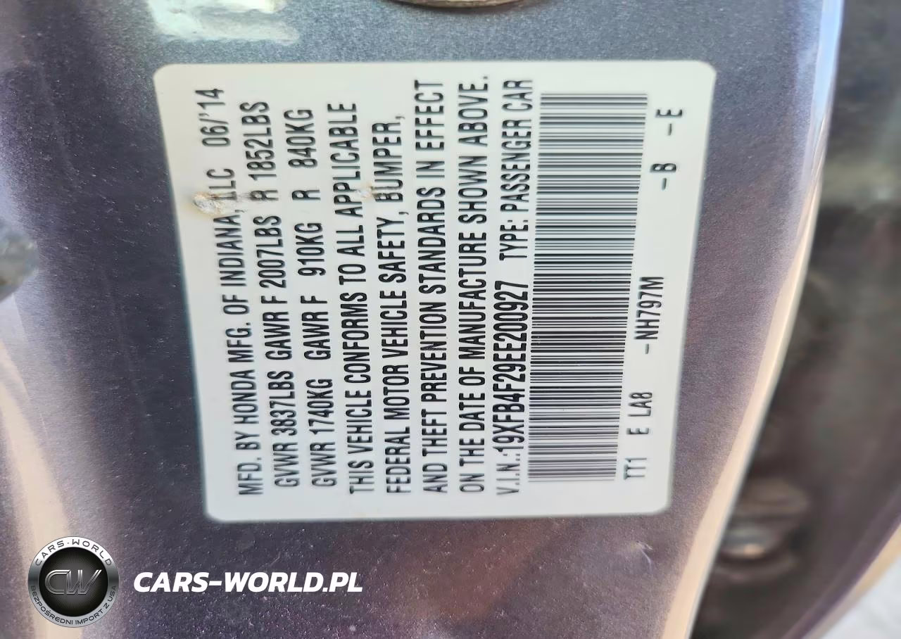 2014 Honda Civic Hybrid VIN:19XFB4F29EE200927 - 12