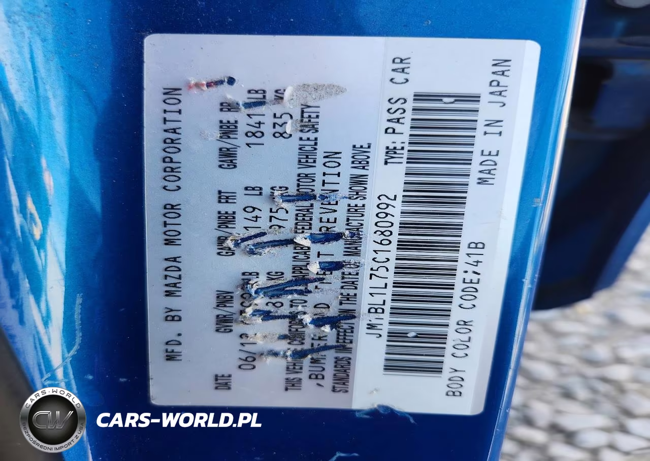 2012 Mazda 3 I VIN:JM1BL1L75C1680992 - 12