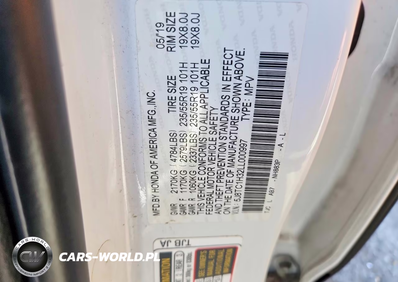 2020 Acura Rdx VIN:5J8TC1H32LL000997 - 13