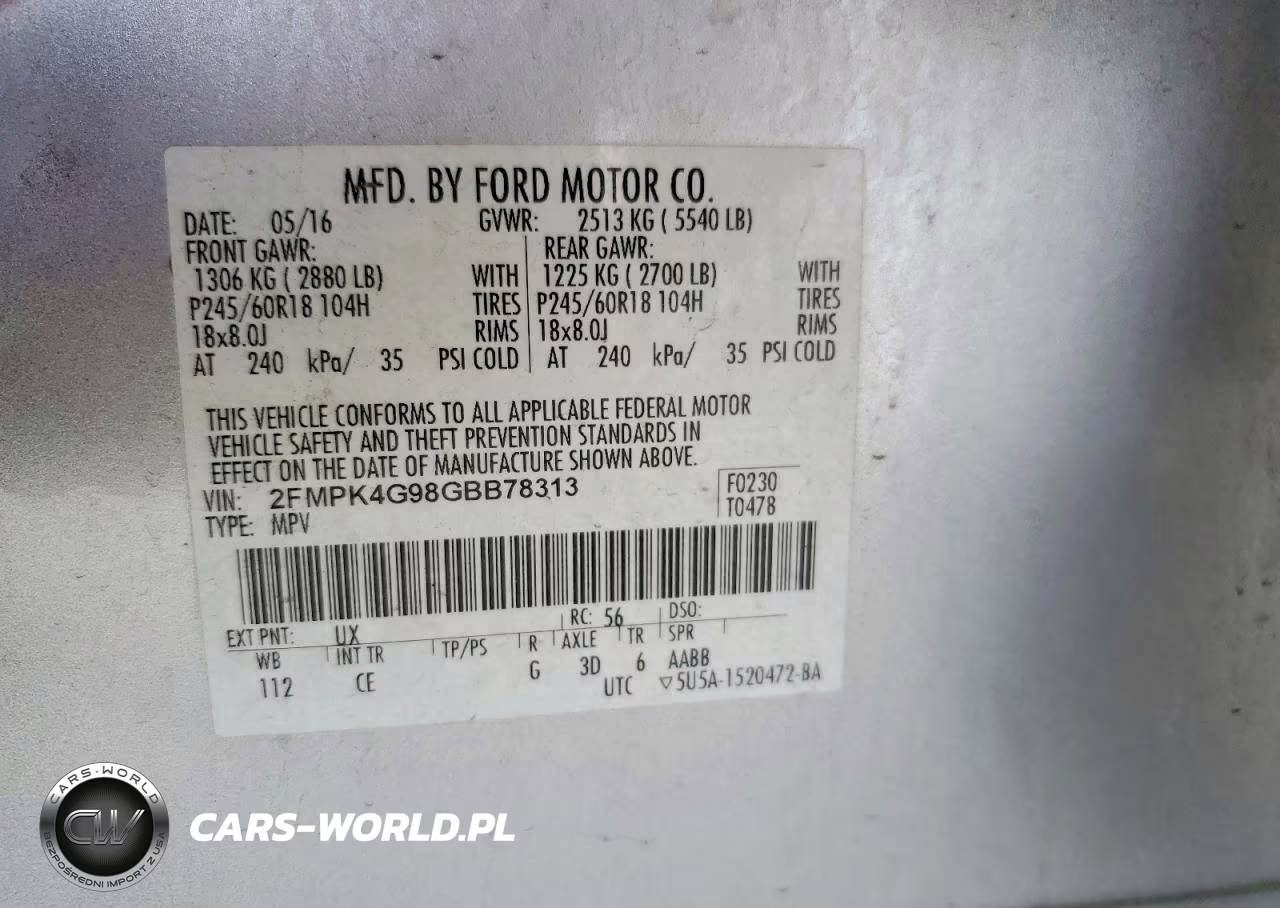 2016 Ford Edge Se VIN:2FMPK4G98GBB78313 - 13
