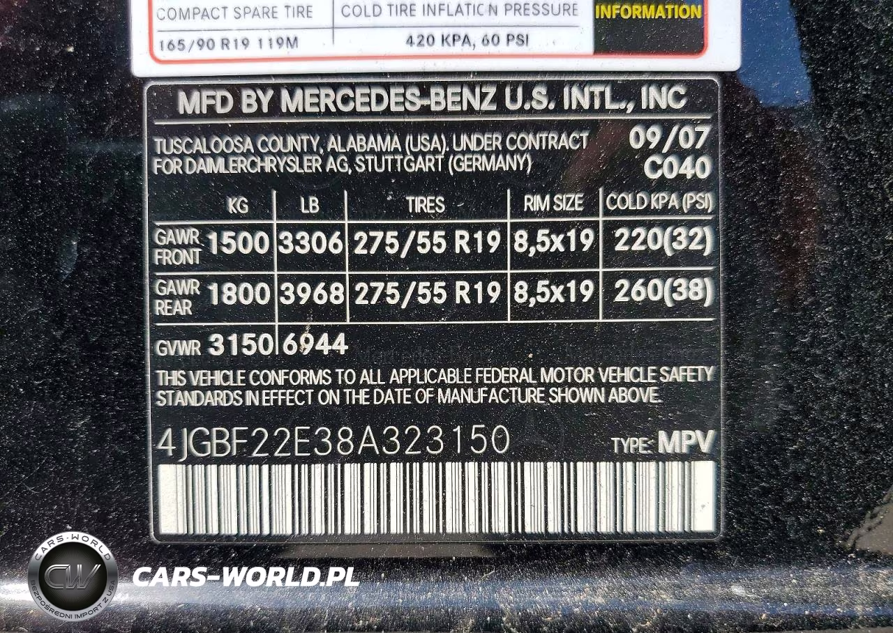 2008 Mercedes-Benz Gl 320 Cdi VIN:4JGBF22E38A323150 - 13