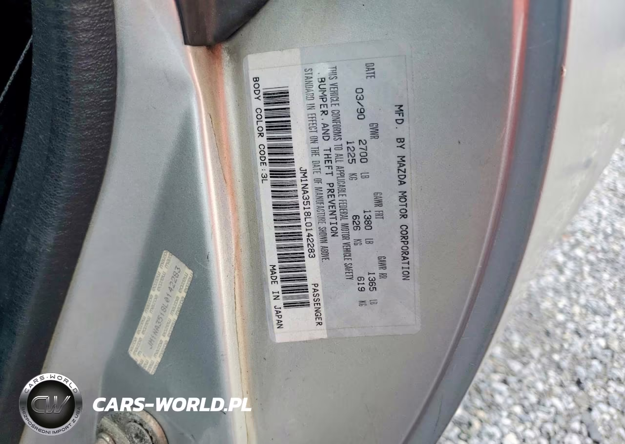 1990 Mazda Mx-5 Miata VIN:JM1NA3518L0142283 - 12