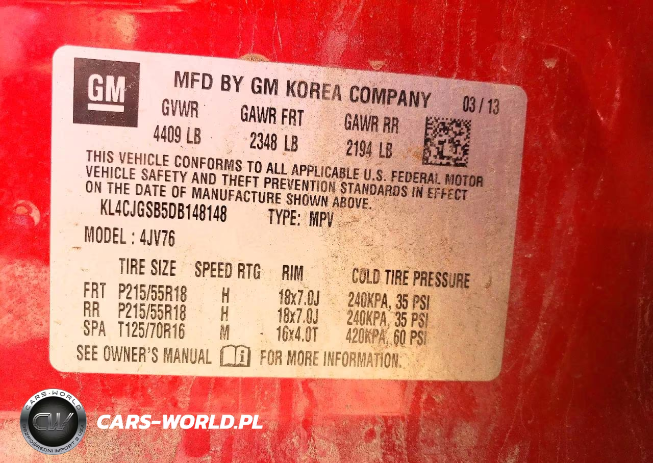 2013 Buick Encore VIN:KL4CJGSB5DB148148 - 12