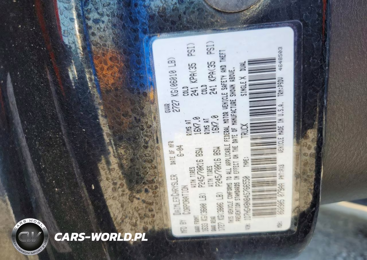 2004 Dodge Dakota Quad Slt VIN:1D7HG48N84S766550 - 12