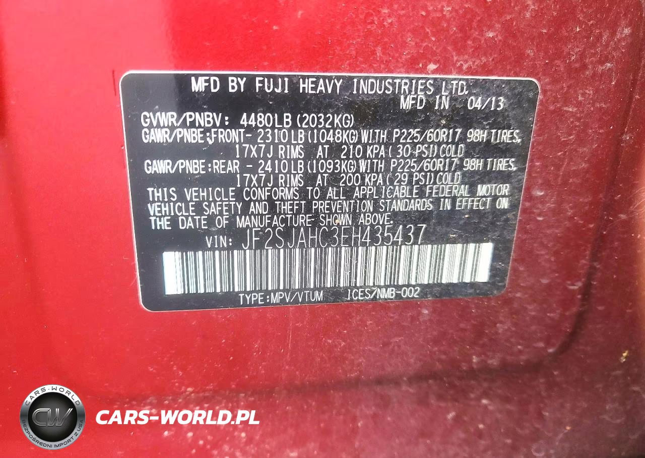 2014 Subaru Forester 2.5I Limited VIN:JF2SJAHC3EH435437 - 12