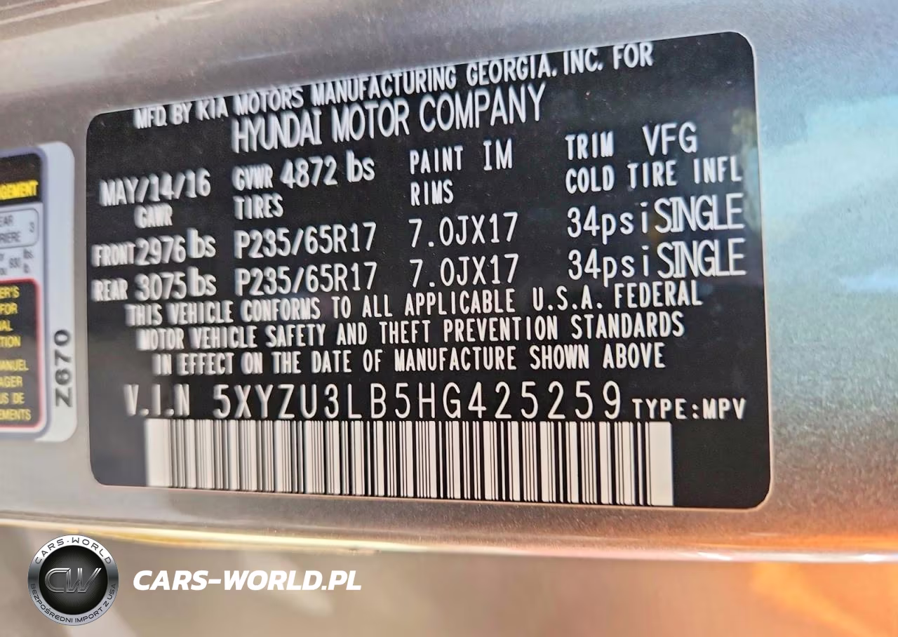 2017 Hyundai Santa Fe Sport 2.4L VIN:5XYZU3LB5HG425259 - 13
