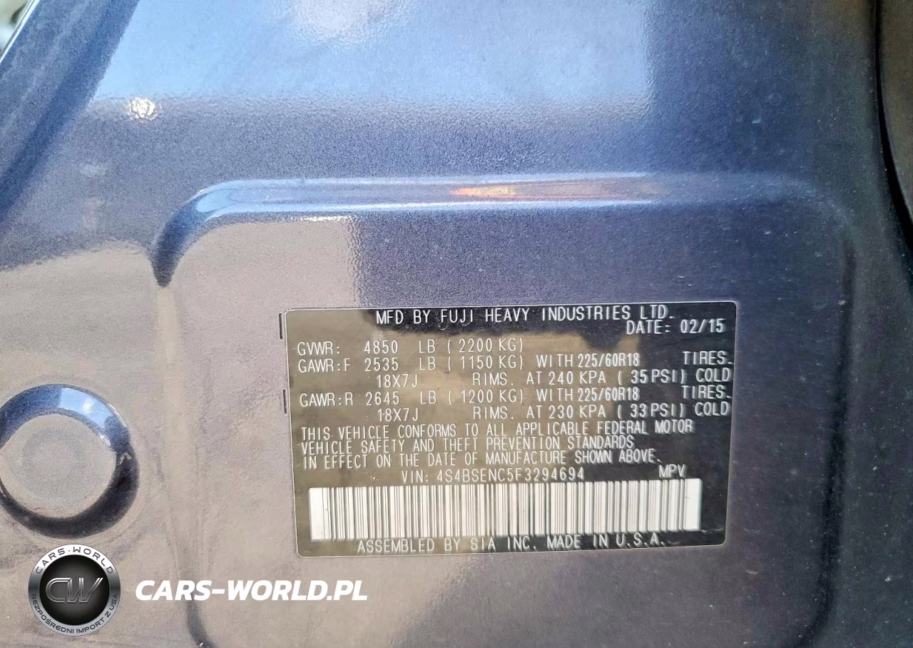 2015 Subaru Outback VIN:4S4BSENC5F3294694 - 12