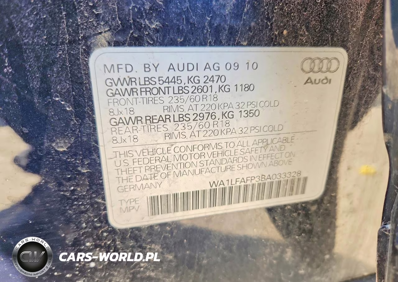 2011 Audi Q5 Premium Plus VIN:WA1LFAFP3BA033328 - 13