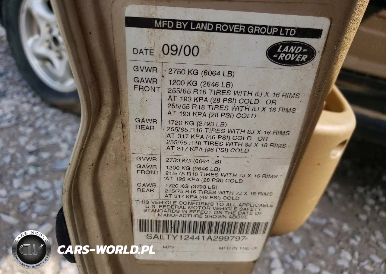 2001 Land Rover Discovery Ii Se VIN:SALTY12441A299797 - 13