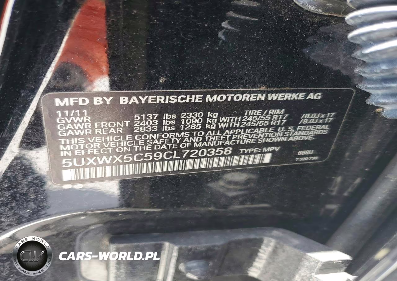 2012 BMW X3 xDrive28I VIN:5UXWX5C59CL720358 - 13