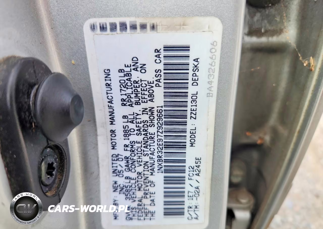 2007 Toyota Corolla S VIN:1NXBR32E97Z929661 - 12