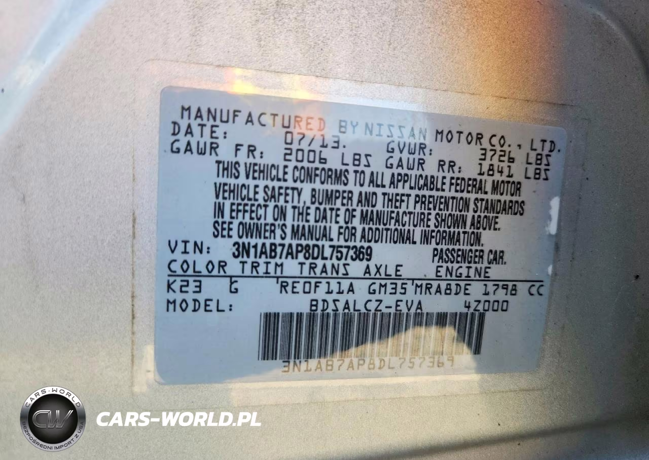2013 Nissan Sentra S VIN:3N1AB7AP8DL757369 - 12