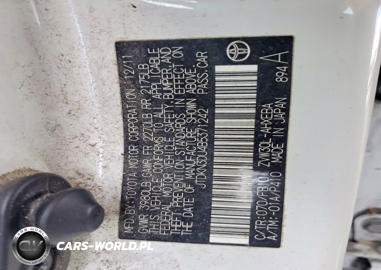 2011 Toyt Prius VIN:JTDKN3DU4B5371242 - 12
