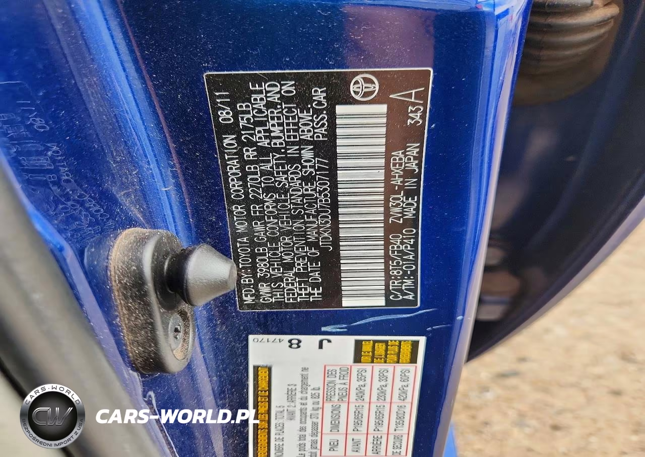 2011 Toyota Prius Two VIN:JTDKN3DU7B5307177 - 12