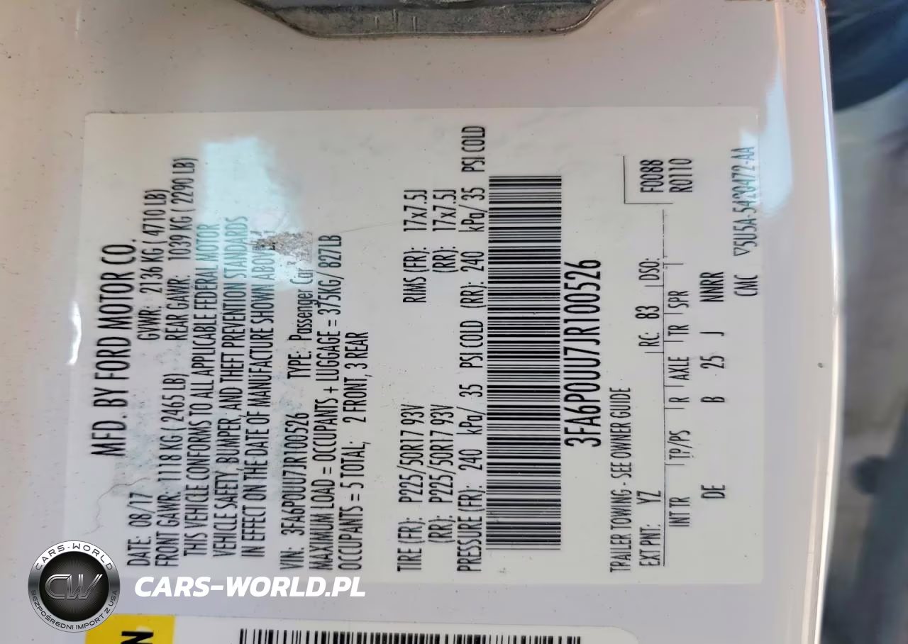 2018 Ford Fusion S Hybrid VIN:3FA6P0UU7JR100526 - 14