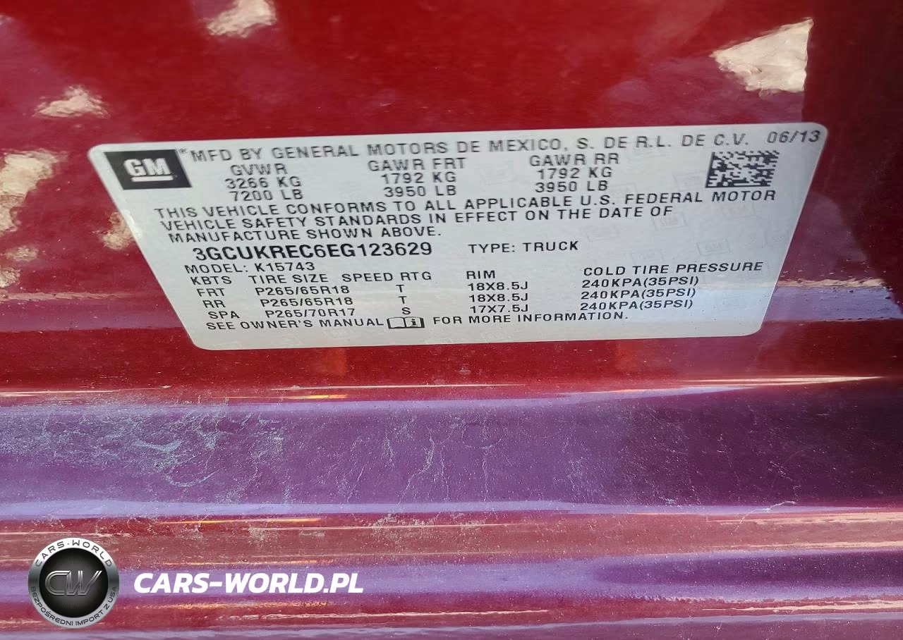 2014 Chevrolet Silverado Crew Cab ( VIN:3GCUKREC6EG123629 - 12