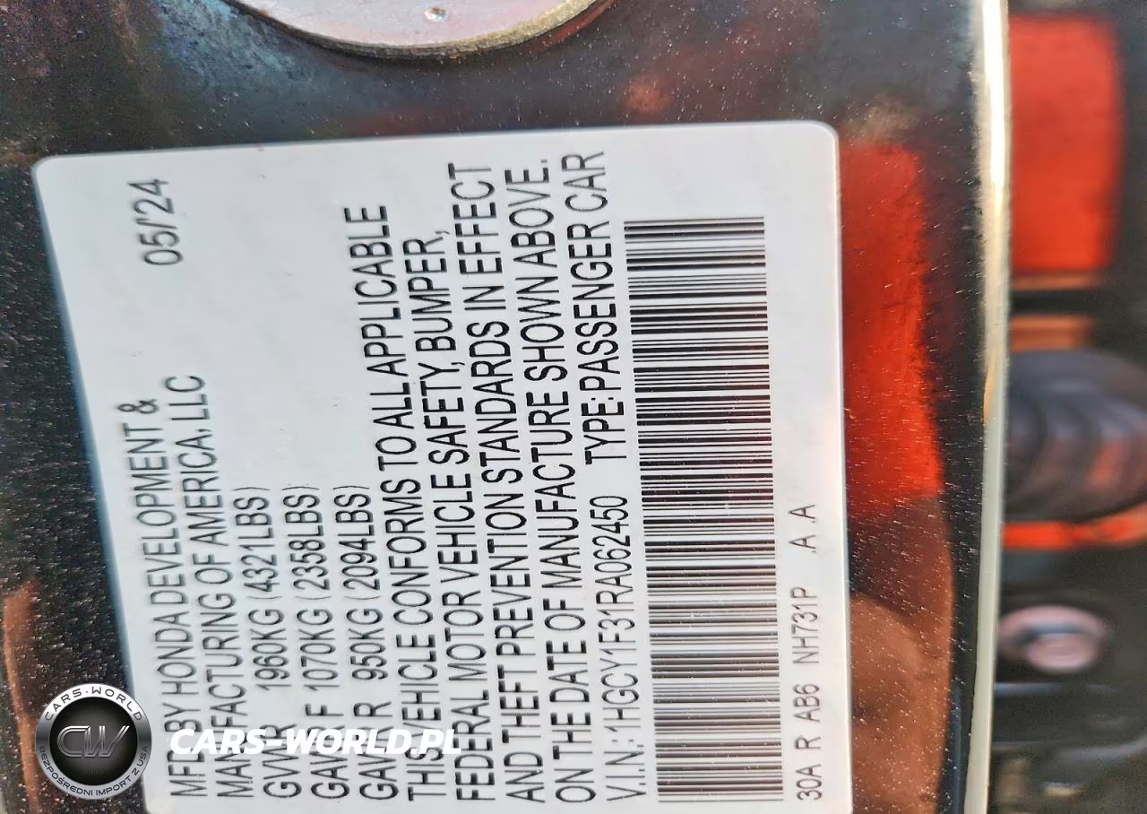 2024 Honda Accord Ex VIN:1HGCY1F31RA062450 - 12