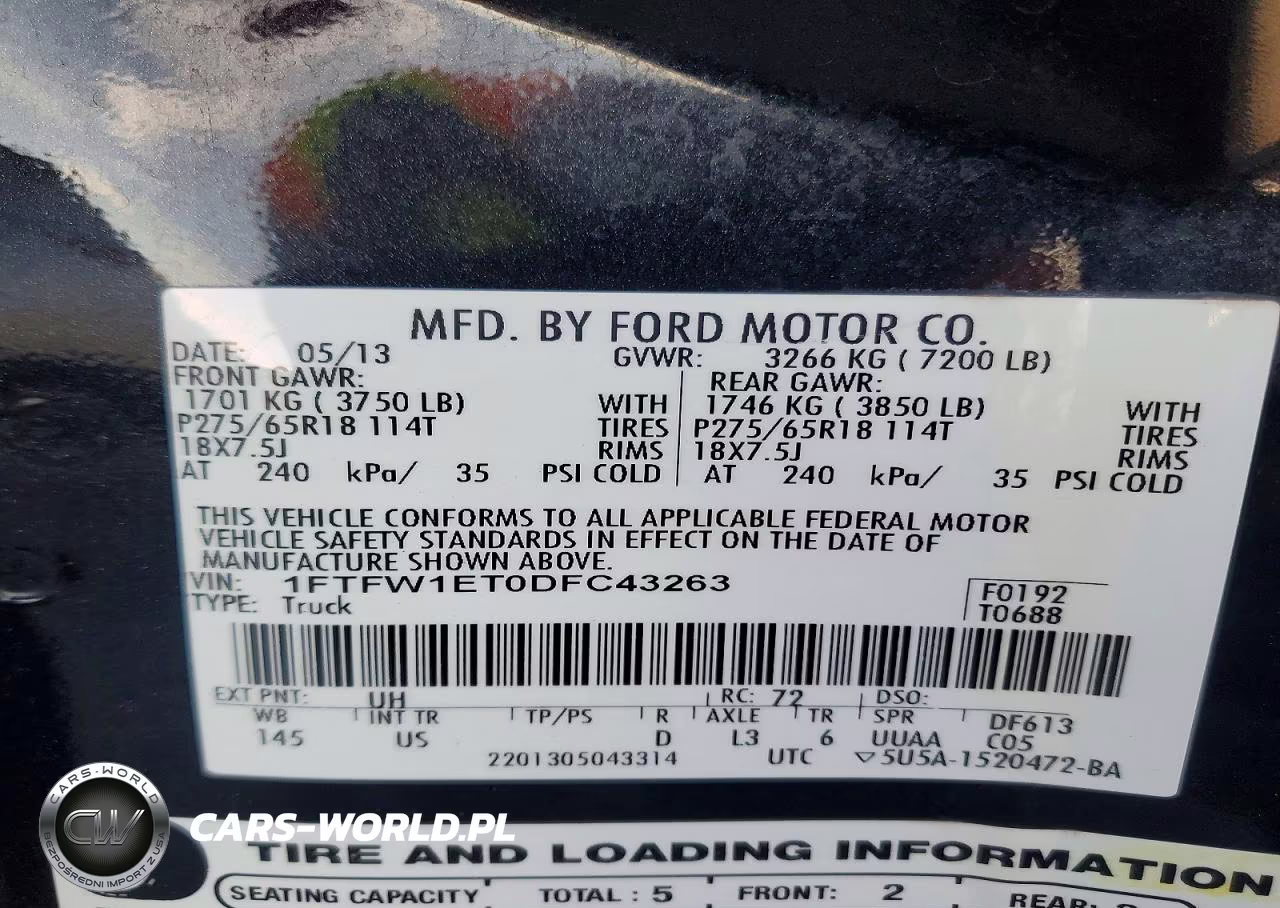 2013 Ford F150 Supercrew VIN:1FTFW1ET0DFC43263 - 12